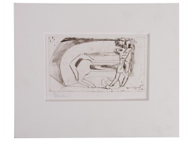 A RUSSIAN ABSTRACT ETCHING BY ERNST NEIZVESTNY