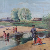 RUSSIAN OIL PAINTING CHILDREN BY PETER GELLER PIC-1
