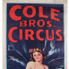 ORIGINAL VINTAGE COLE BROS CIRCUS PANEL POSTER PIC-1