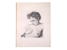 A LEON BAKST RUSSIAN LITHOGRAPH STUDY OF A NUDE