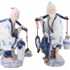 A PAIR OF VINTAGE PORCELAIN ASIAN FARMERS TAIWAN PIC-0