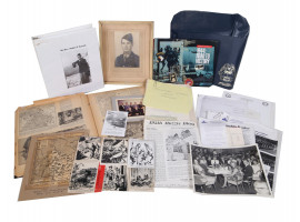 A LOT OF WWII SCRAP BOOKS DOCUMENTS B & W PHOTOS