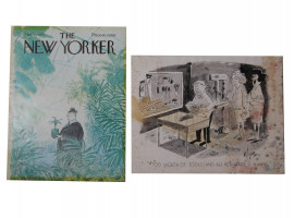 ORIGINAL NEW YORKER COVER & ILLUSTRATION BY MYERS