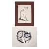 PAIR OF CAT PAINTINGS SIGNED BY GIACOMO VIANELLO PIC-0