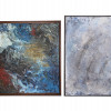 TWO ABSTRACT OIL PAINTINGS BY CAROLYN MUNACO PIC-0