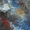 TWO ABSTRACT OIL PAINTINGS BY CAROLYN MUNACO PIC-2