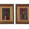 TWO JUDAICA ART PAINTINGS MALE PORTRAITS SIGNED PIC-0