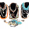A LARGE COLLECTION OF COSTUME JEWELRY NECKLACES PIC-0