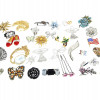 A LARGE COLLECTION OF COSTUME JEWELRY BROOCHES PIC-0
