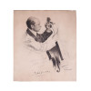 AUTOGRAPHED ETCHING OF PABLO CASALS BY SCHMUTZER PIC-0