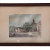 TWO ANTIQUE AUSTRIAN HAND PAINTED ETCHINGS PIC-2