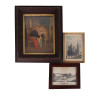 A LOT OF THREE ANTIQUE PRINTS AND ETCHINGS PIC-0