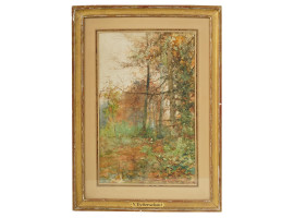 A WATERCOLOR BY VICTOR UYTTERSCHAUT SIGNED