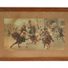 AN ANTIQUE BERBER CAVALRY COLOR LITHOGRAPH PIC-0