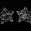 A LOT OF GLASS STAR SHAPED CANDLEHOLDERS PIC-3