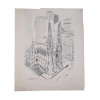 TWO VINTAGE ARCHITECTURAL PRINTS BY JAN E. TAKARO PIC-1