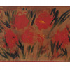 ABSTRACT OIL PAINTING RED FLOWER SIGNED BY GORAN PIC-0