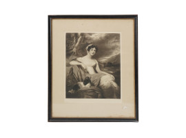 AFTER SIR THOMAS LAWRENCE ETCHING OF MRS CUNLIFFE