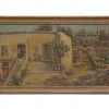 ITALIAN OIL PAINTING VILLAGE SIGNED BY MONSAGRATI PIC-0