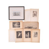 COLLECTION OF ANTIQUE ENGRAVINGS ETCHINGS SIGNED PIC-0