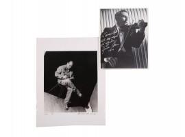 TWO VINTAGE MUSICIAN PHOTO WITH AUTOGRAPHS