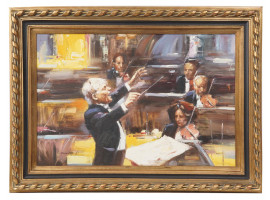 ORIGINAL MAICON OIL PAINTING MAESTRO CONCERTO