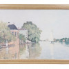 HOUSES ON THE ACHTERZAAN LITHOGRAPH CLAUDE MONET PIC-0