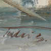 TALLIZ VINTAGE MID CENTURY OLD YAFFA STREET PAINTING PIC-2