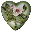 MID CENTURY ROYAL SEALY HEART CERAMIC TRINKET BOX PIC-1