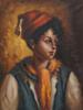 ITALIAN OIL PAINTING PORTRAIT SIGNED BY R VITALE PIC-1