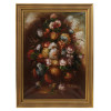 MID CENTURY DUTCH SIGNED FLORAL OIL PAINTING PIC-0