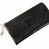 CHANEL STYLE FLAP QUILTED BLACK LEATHER BAG PURSE PIC-5