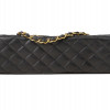 CHANEL STYLE FLAP QUILTED BLACK LEATHER BAG PURSE PIC-4