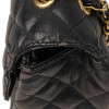 CHANEL STYLE FLAP QUILTED BLACK LEATHER BAG PURSE PIC-11