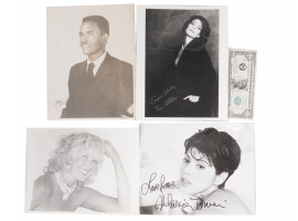 FOUR VINTAGE ACTORS PHOTO WITH AUTOGRAPHS