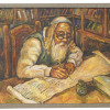 RUSSIAN OIL PAINTING JEWISH MAN BY MISHA LEVIN PIC-0