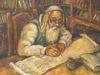 RUSSIAN OIL PAINTING JEWISH MAN BY MISHA LEVIN PIC-1