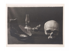 MEMENTO MORI PHOTO LITHOGRAPH  ATTR TO RON TERNER