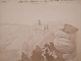 TWO ANTIQUE GERMAN INK AND PENCIL DRAWINGS SIGNED
