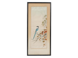 A VINTAGE MID CENTURY CHINESE PAINTING ON SILK