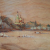 RUSSIAN PAINTING WOODCUT TROIKA BY GALINA KODDO PIC-3