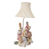 VINTAGE CAPODIMONTE ITALIAN PORCELAIN TABLE LAMP PIC-1