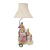 VINTAGE CAPODIMONTE ITALIAN PORCELAIN TABLE LAMP PIC-2