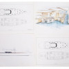 LARGE COLLECTION GRAPHIC PRINTS OF YACHT DESIGNS PIC-1