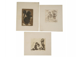 A LOT OF THREE RUSSIAN ETCHING BY ALEXANDRE PUTOV