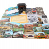 VINTAGE ELECTRIC RAILROAD POSTCARDS AND BINOCULAR PIC-0