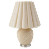 VINTAGE BEIGE SHELL TABLE LAMP MID CENTURY STYLE PIC-0