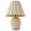 VINTAGE BEIGE SHELL TABLE LAMP MID CENTURY STYLE PIC-2