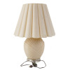 VINTAGE BEIGE SHELL TABLE LAMP MID CENTURY STYLE PIC-1