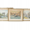 SET OF 3 VINTAGE PRINTS WITH FAMOUS PLACES PIC-0